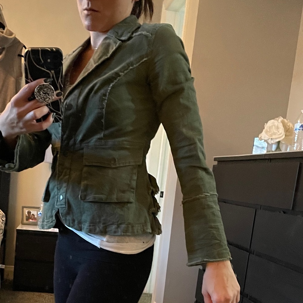 Free people utility distressed jacket